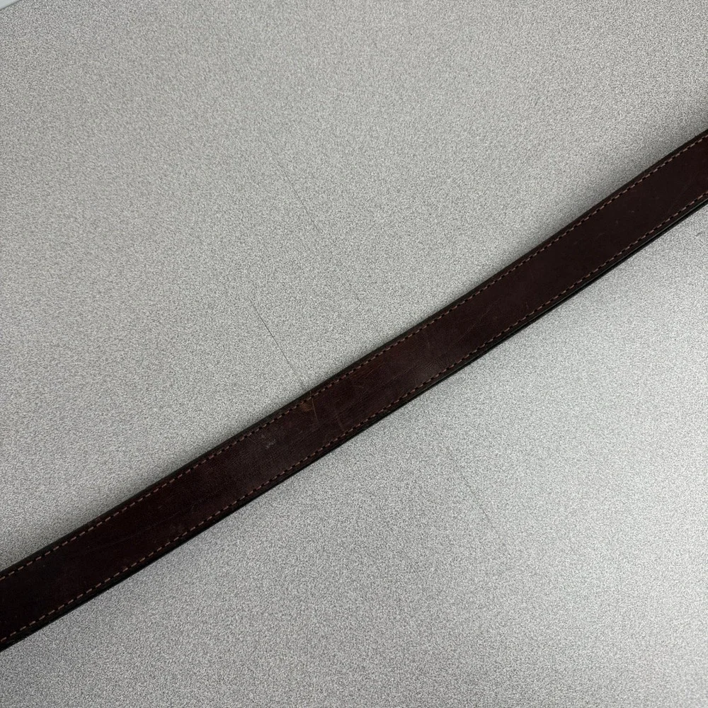 Bullhide Belts Belt Mens 44 Brown Leather Made in USA Roller Heavy Gun Belt 1.25